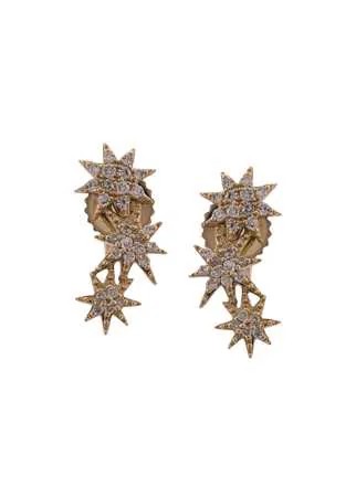 Zofia Day серьги Starburst из желтого золота
