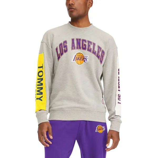 Мужской серый пуловер с нашивкой Tommy Jeans Los Angeles Lakers James Patch