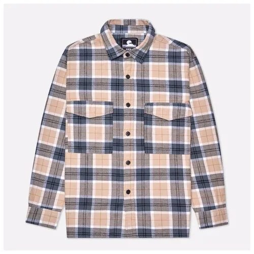 Мужская рубашка Edwin Big Heavy Flannel Brushed чёрный , Размер S