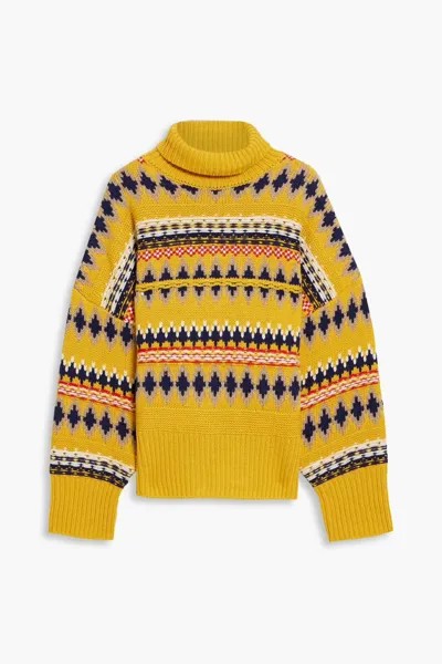 Шерстяной свитер с высоким воротником Willow Fair Isle Rag & Bone, желтый
