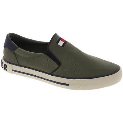 Мужские лоферы Tommy Hilfiger Roaklyn Green Canvas 8 Medium (D) BHFO 2941