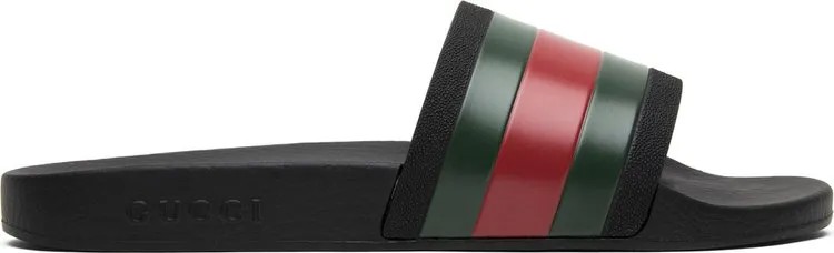 Сандалии Gucci Pursuit 72 Rubber Slide Black, черный