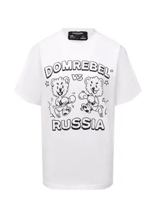 Хлопковая футболка DOMREBEL