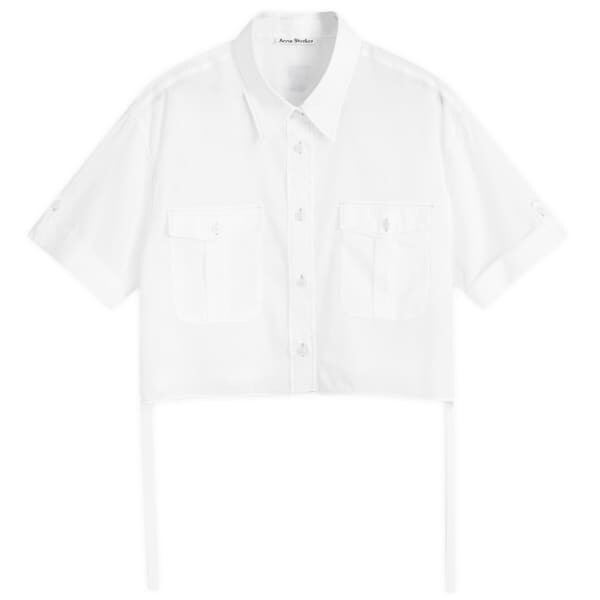 Укороченная рубашка Acne Studios, белый