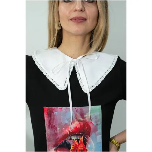 Платок Merlette, хлопок, ручная работа, белый