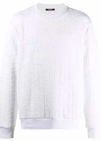 Balmain джемпер с вышитым логотипом