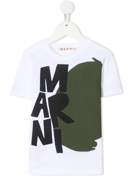 Marni Kids футболка с логотипом