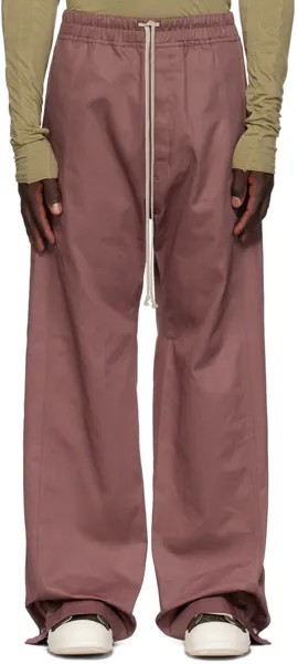 Rick Owens DRKSHDW Фиолетовые спортивные штаны на кнопках