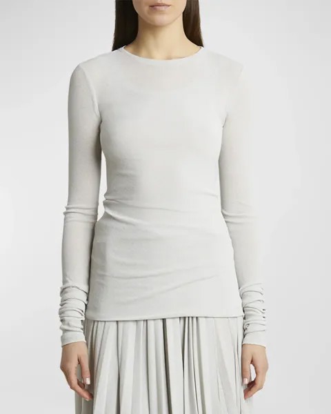 Футболка Roger Gauzy из джерси с длинными рукавами Proenza Schouler, цвет Pale Grey