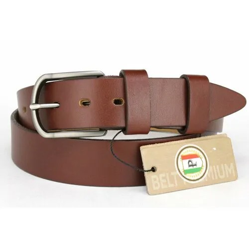 Ремень PREMIUM BELT, размер 58, красно-коричневый