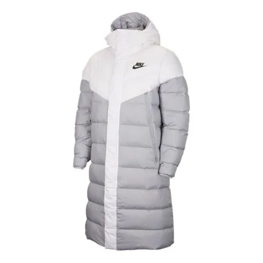 Пуховик Nike Down Fill Stay Warm hooded Down Jacket Gray Wolf grey, серый