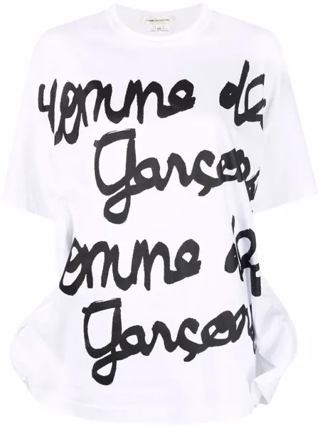 Comme Des Garçons script logo print T-shirt