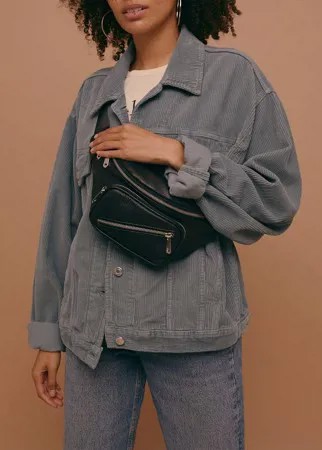 Черная сумка-кошелек на пояс с молнией Topshop-Черный цвет