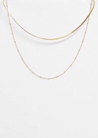 Позолоченное ожерелье-цепочка Orelia-Золотой
