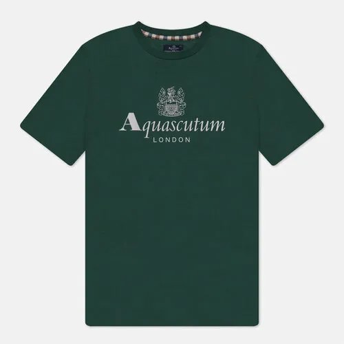 Футболка Aquascutum active big logo, хлопок, размер xl, зеленый