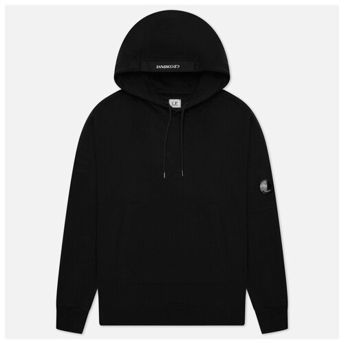 Мужская толстовка C.P. Company Diagonal Raised Fleece Hoodie чёрный , Размер S