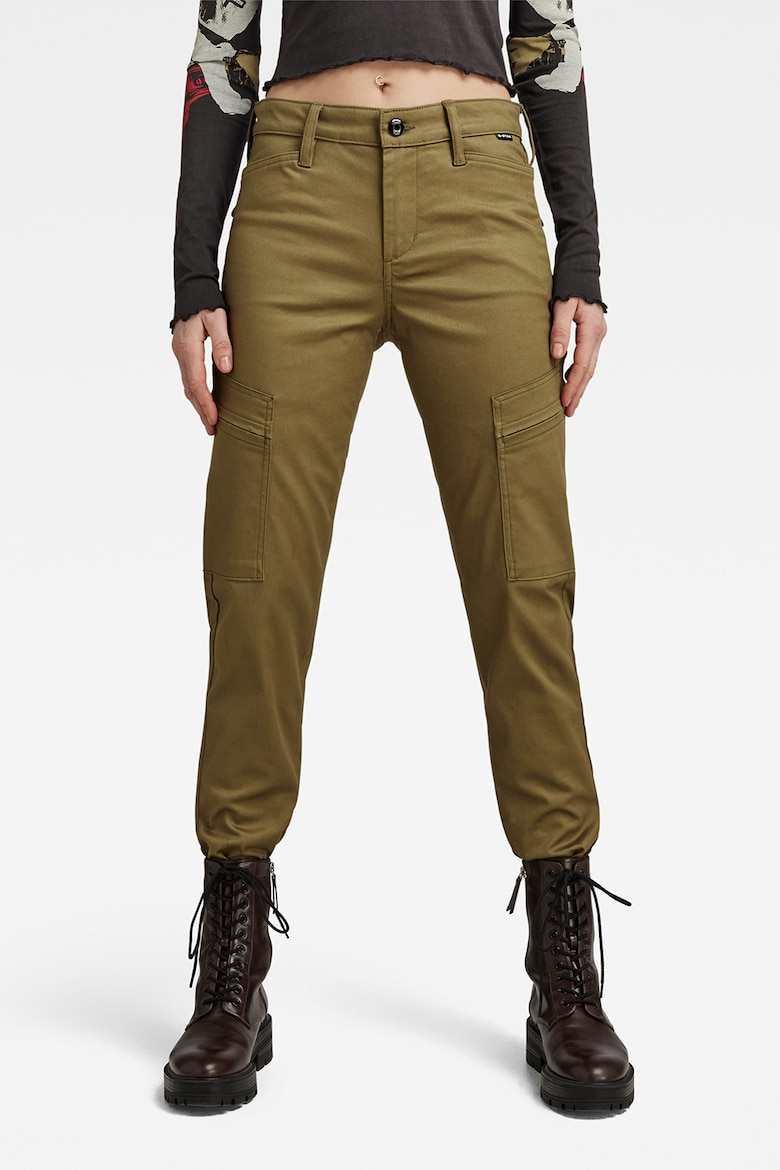 Приталенные брюки-карго G-Star Raw, зеленый