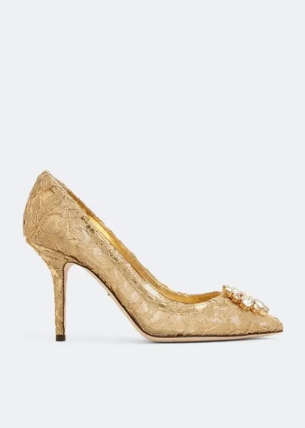 Туфли DOLCE&GABBANA Belluci lace pumps, белый