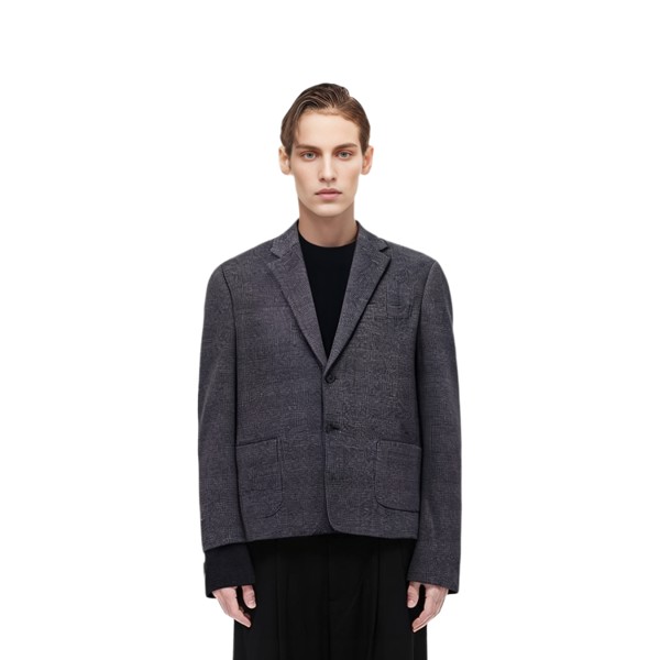 Мужской деловой костюм UNIQLO, цвет Asphalt Gray