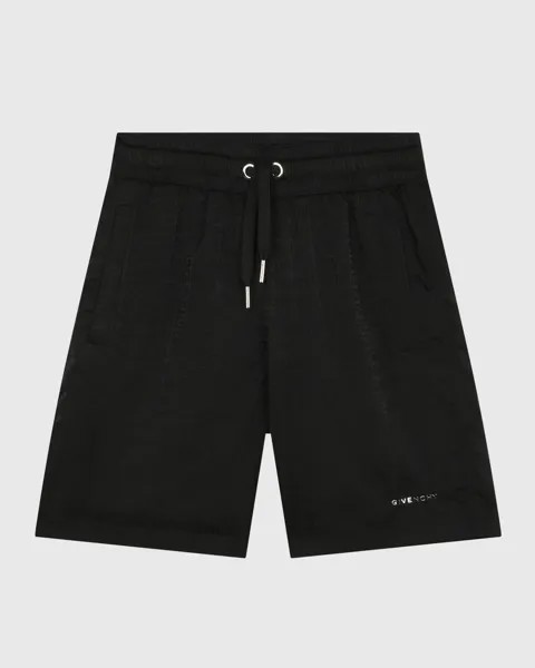 Жаккардовые шорты 4G для мальчиков на шнурке Givenchy, цвет Black
