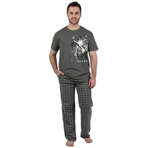 Пижама  Оптима Трикотаж, размер 58, хаки