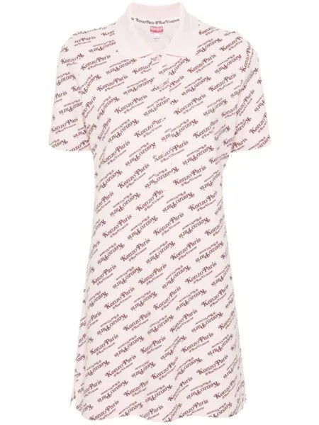 Kenzo платье мини by Verdy с монограммой, розовый