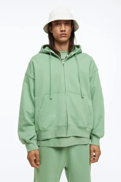 Худи мужское H&M 1055141014 зеленое M (доставка из-за рубежа)