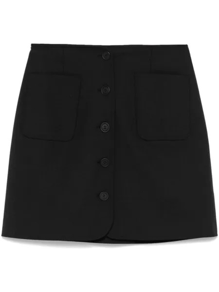 Claudie Pierlot мини-юбка на пуговицах, черный
