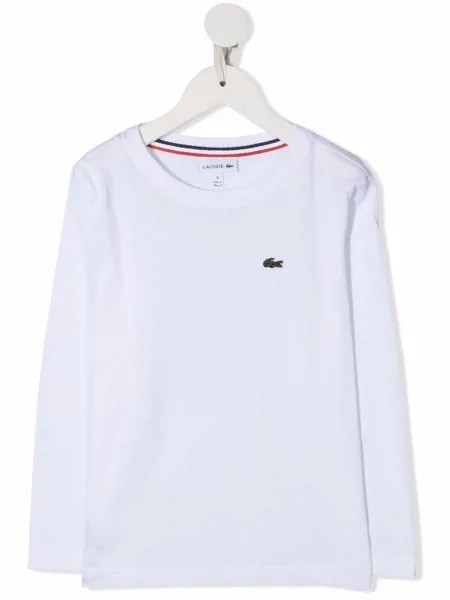 Lacoste Kids футболка с вышивкой