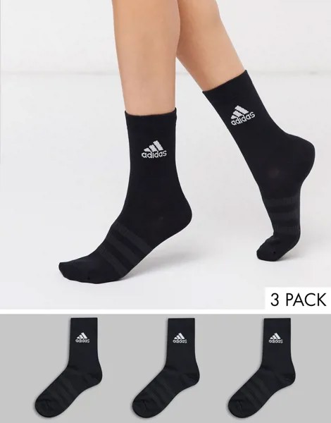 3 пары черных носков adidas Training-Черный