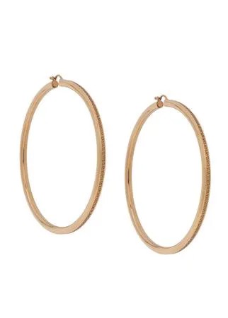 Versace крупные серьги-кольца с орнаментом Greca