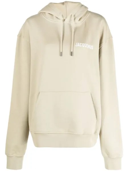 Jacquemus худи из органического хлопка с логотипом, зеленый