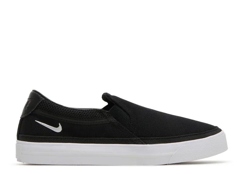 Кроссовки Nike Wmns Court Legacy Slip-On 'Black White', черный