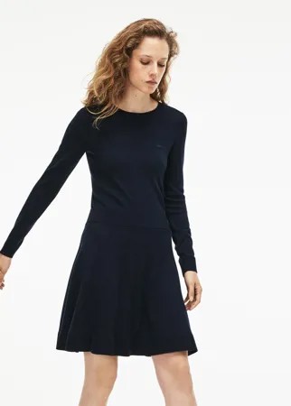 Женское шерстяное платье Lacoste с длинным рукавом