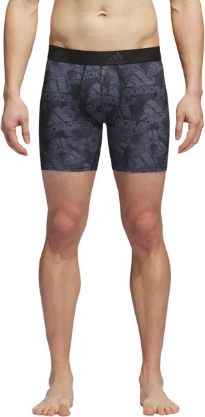 Трусы Performance Boxer Brief Underwear 1-Pack adidas, цвет BOS Floral Black/Carbon/Black/Onix Grey