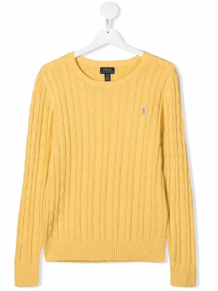 Ralph Lauren Kids джемпер Polo Pony фактурной вязки