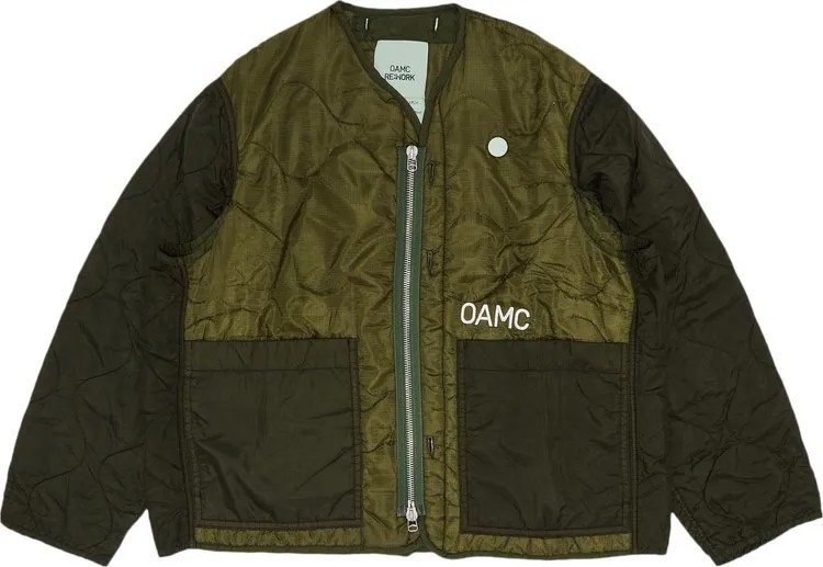 Куртка OAMC Woven Re Work Zipped Liner 'Sea Green', зеленый