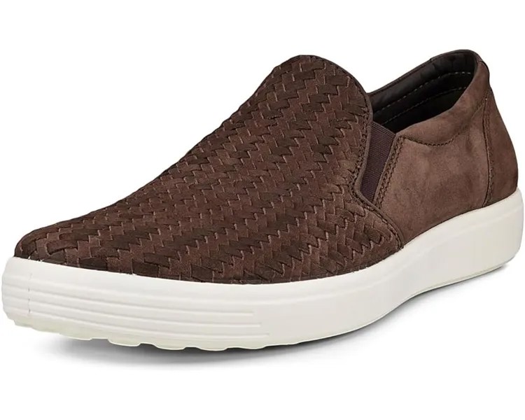 Кроссовки ECCO Soft Seven Woven Slip-On, цвет Mocha