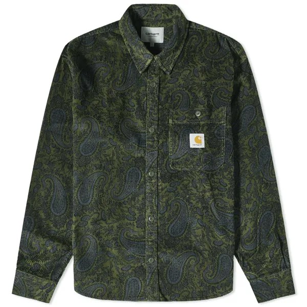 Рубашка Carhartt Wip Flint Corduroy, цвет Plant Paisley Print