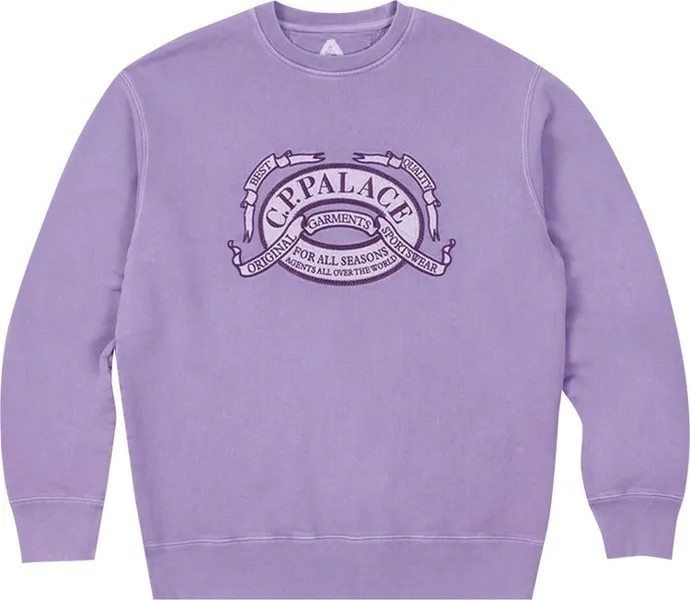 Толстовка Palace x C.P. Company Classic Over Dyed Crew Sweat 'Purple', фиолетовый