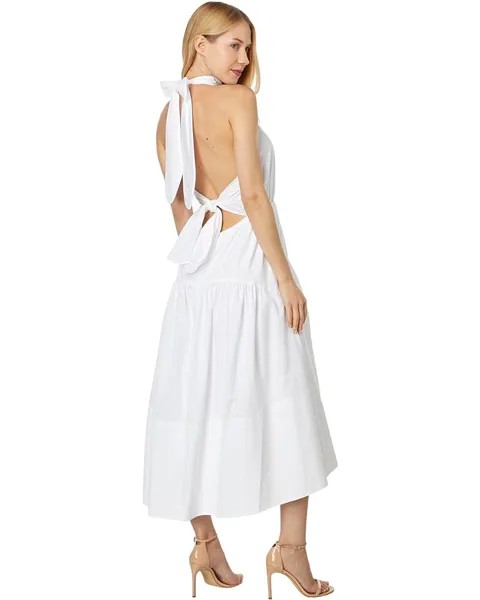 Платье Vince Draped Neck Halter Dress, цвет Optic White