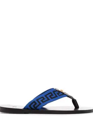 Versace шлепанцы с узором Greca