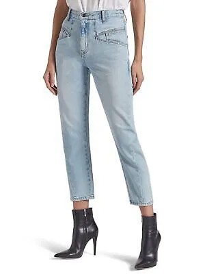 CURRENT/ELLIOTT Женские голубые укороченные джинсы прямого кроя с карманами 29