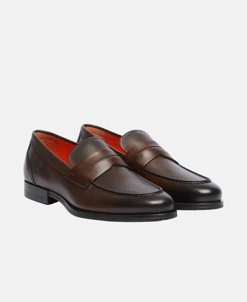 Лоферы Santoni, темно коричневый