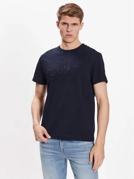 Футболка стандартного кроя Gant, синий