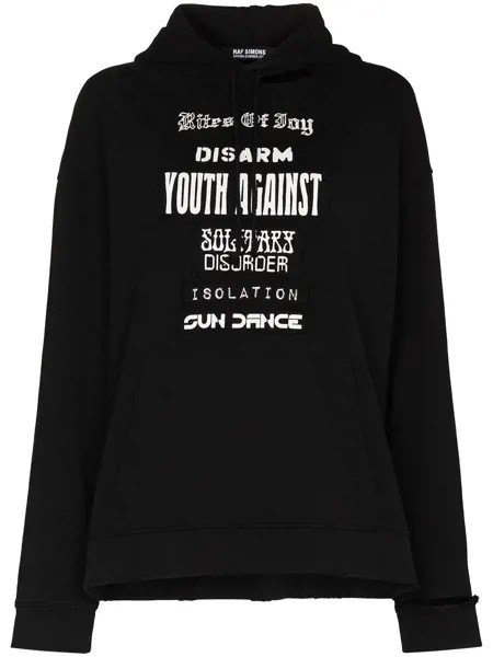 Raf Simons худи оверсайз Rites of Joy