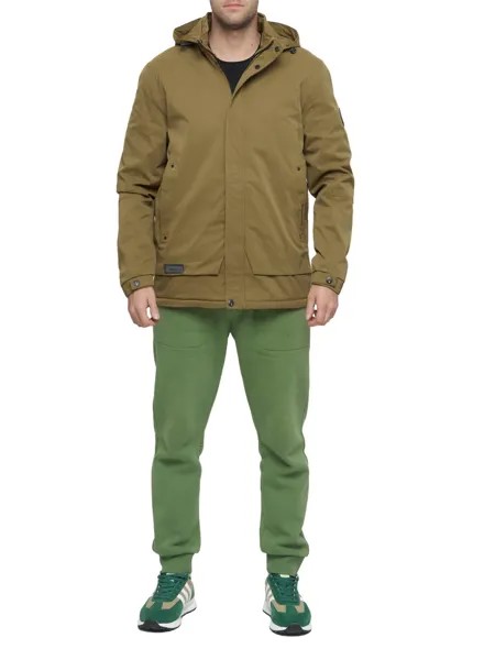 Спортивная куртка мужская NoBrand AD8599 бежевая 52 RU