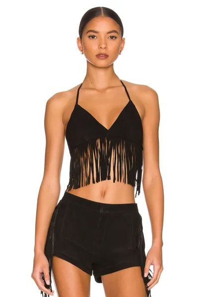 Топ LAMARQUE x REVOLVE Sabbi Suede, черный