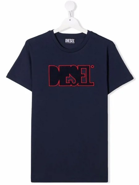 Diesel Kids футболка с вышитым логотипом