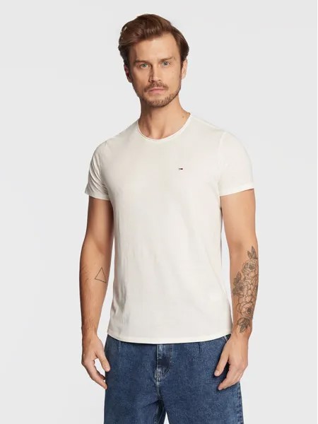 Футболка узкого кроя Tommy Jeans, белый